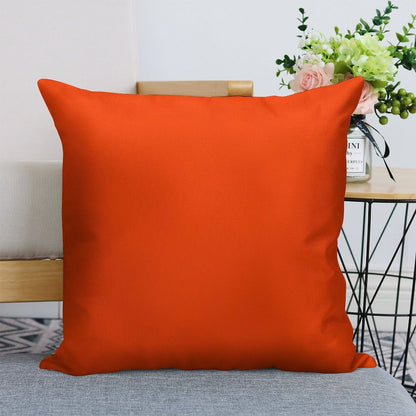 Bright Fluorescent Attack Orange Neon Linen Throw Pillow Cover