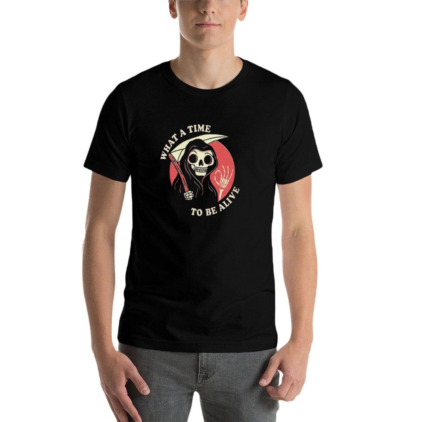 What A Time To Be Alive  Ribbed Collar T-Shirt