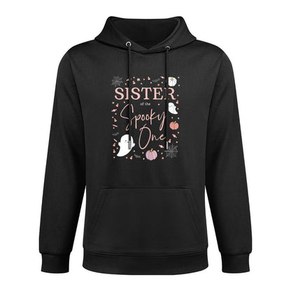 Sister of The Spooky One Girl First Birthday Pink Halloween Durable Construction Hoodie