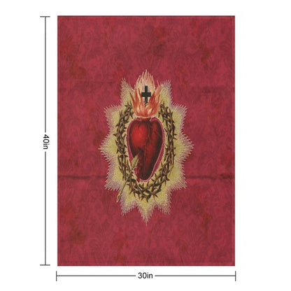 Stop, Sacred Heart Throw Blanket