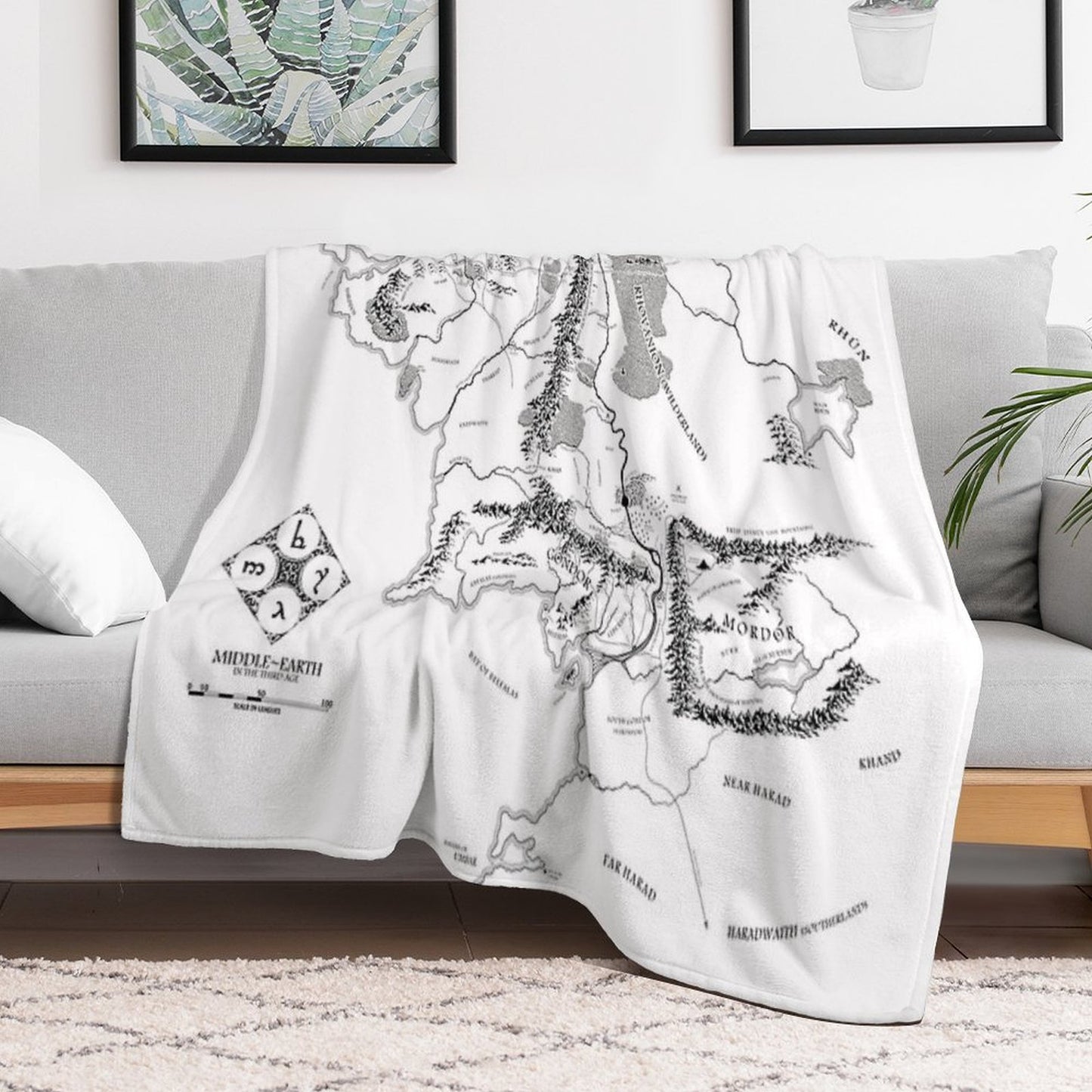 Fantasy Map Throw Blanket