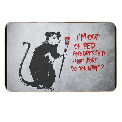 BANKSY  Out Of Bed Rat Bath Mat