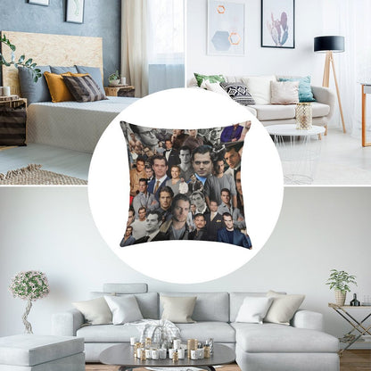 Henry Cavill Linen Throw Pillow Cover