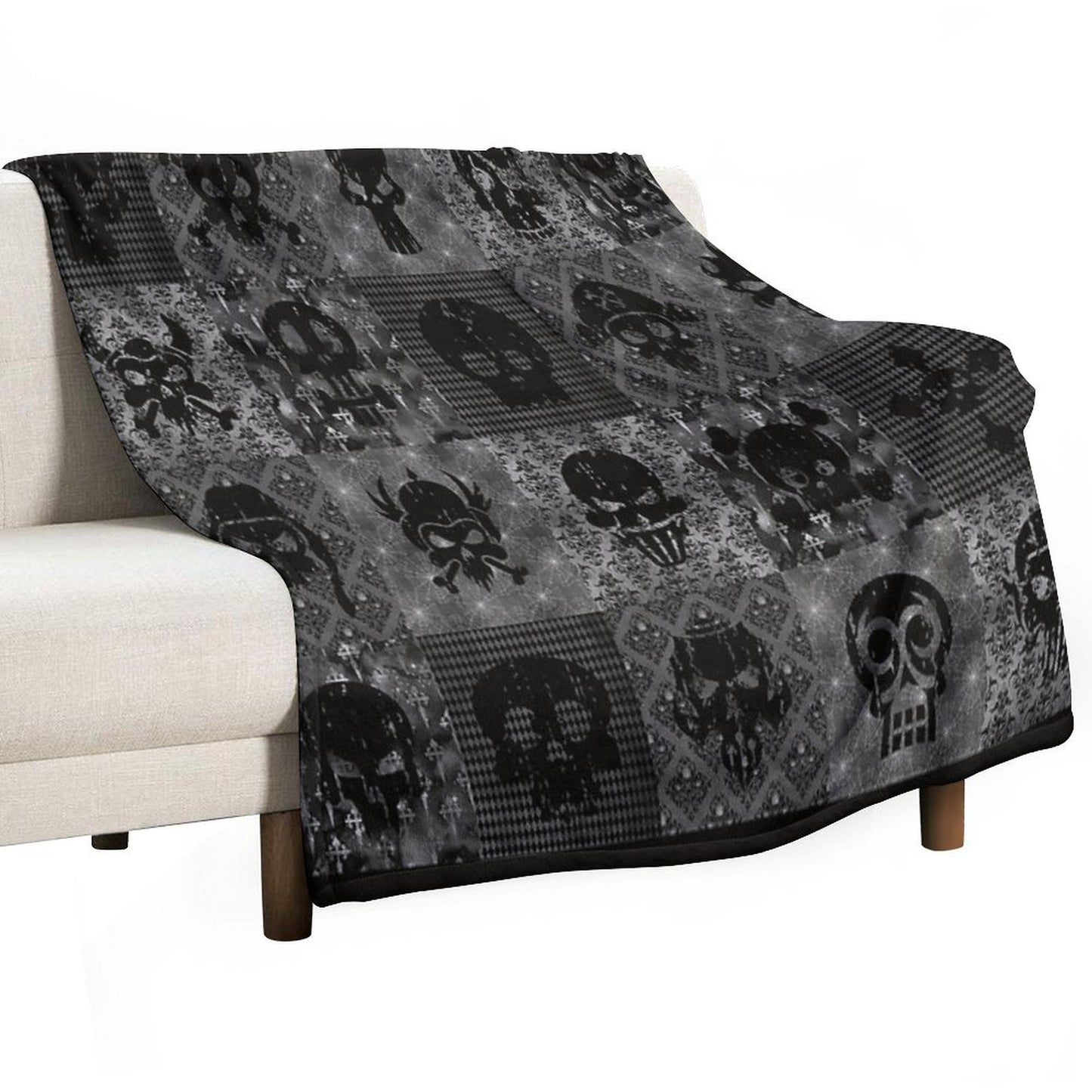 Skull Collage Throw Blanket