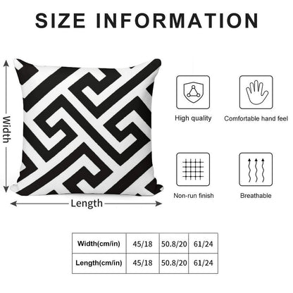 Throw Pillow  Cushion in Maze Print Design Soft Washable Throw Pillow