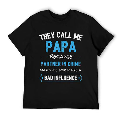 Funny Grandpa Papa Partner In Crime Dad T-Shirt