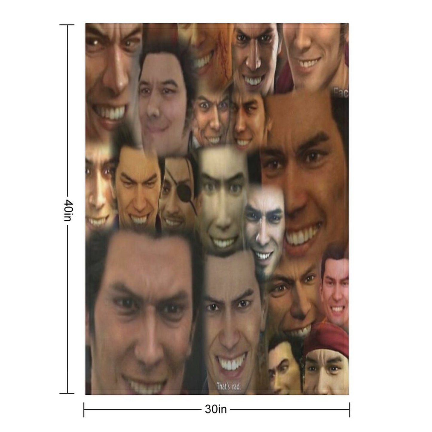 Happy Kazuma Kiryu ) Throw Blanket
