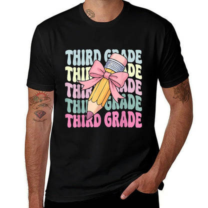 First Day Of School Third Grade Coquette 3rd Grade  Easy-care T-Shirt