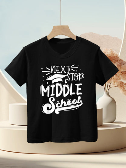 Next Stop Middle School Fifth Grade Graduation Summer Break Kids T-Shirt