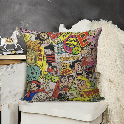 Beano Linen Throw Pillow Cover