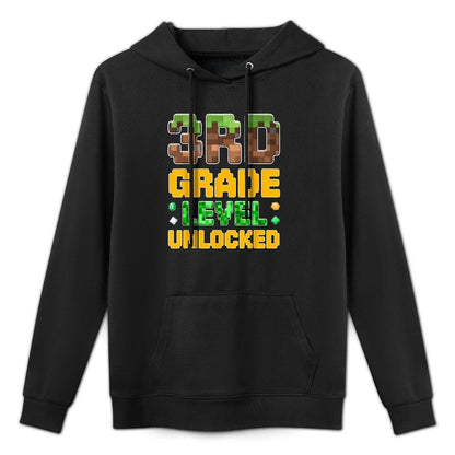 Back to School 3rd Grade Boys Gamer First Day of Third Grade Adjustable Hood Hoodie