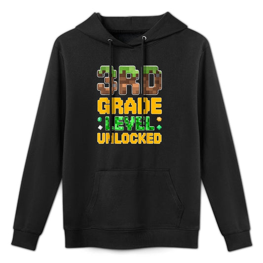 Back to School 3rd Grade Boys Gamer First Day of Third Grade Adjustable Hood Hoodie