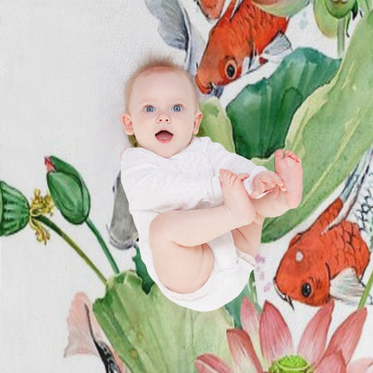 Koi Carp Fish Throw Blanket