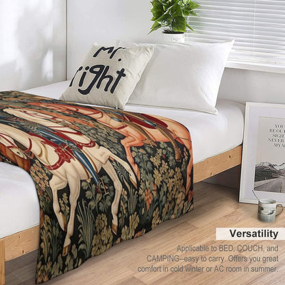 Medieval Knights Jousting Throw Blanket