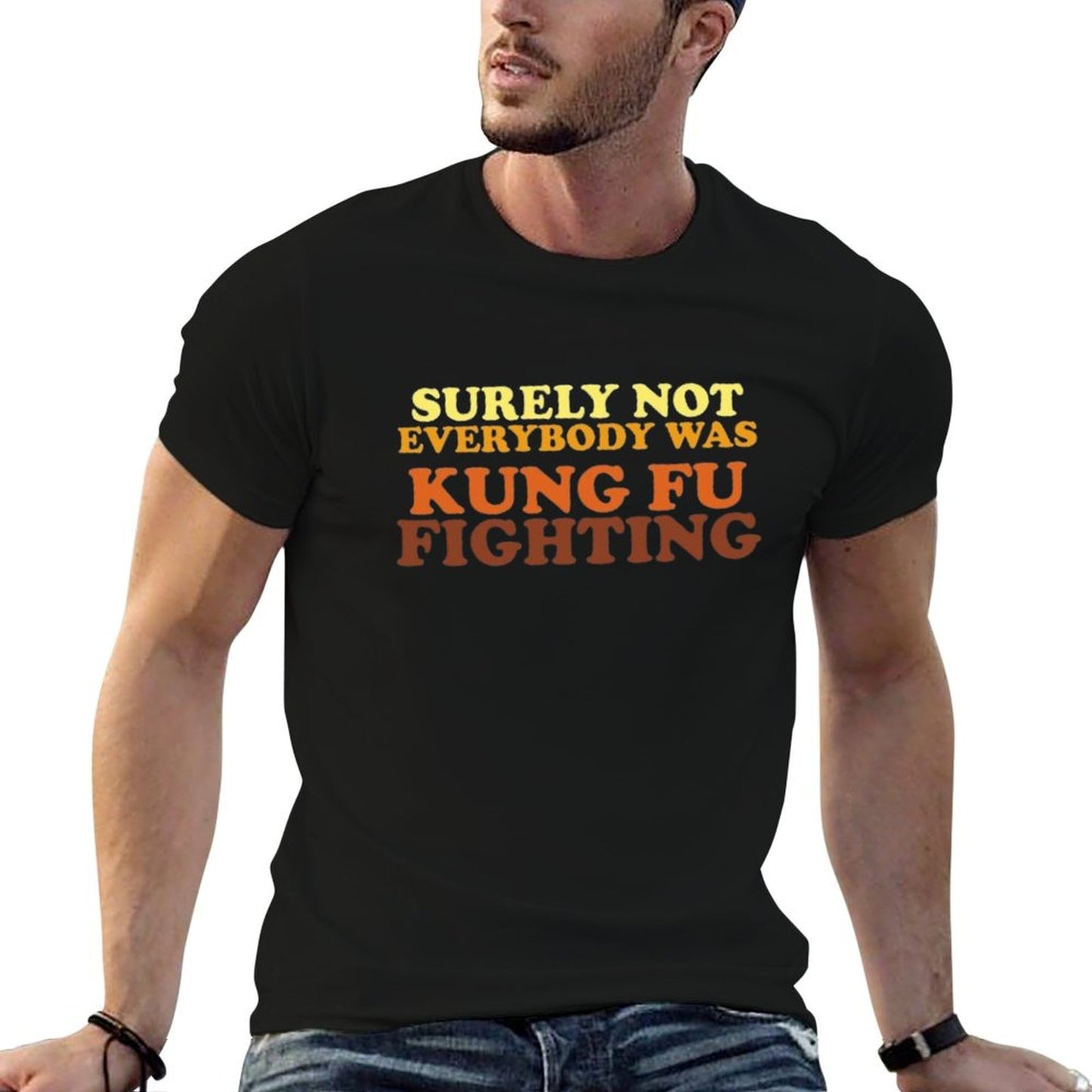 Surely Not Everybody Was Kung Fu Fighting  Oversized Silhouette T-Shirt