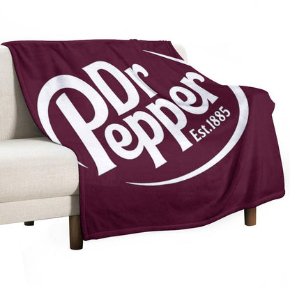 Dr Pepper Soda Throw Blanket