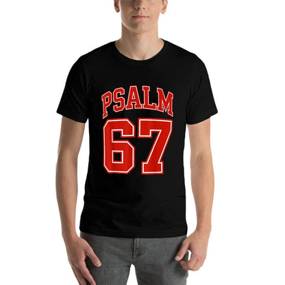 67 Meme Funny Six Seven Psalm 67 6-7 Meme  Summer-ready Fabric T-Shirt