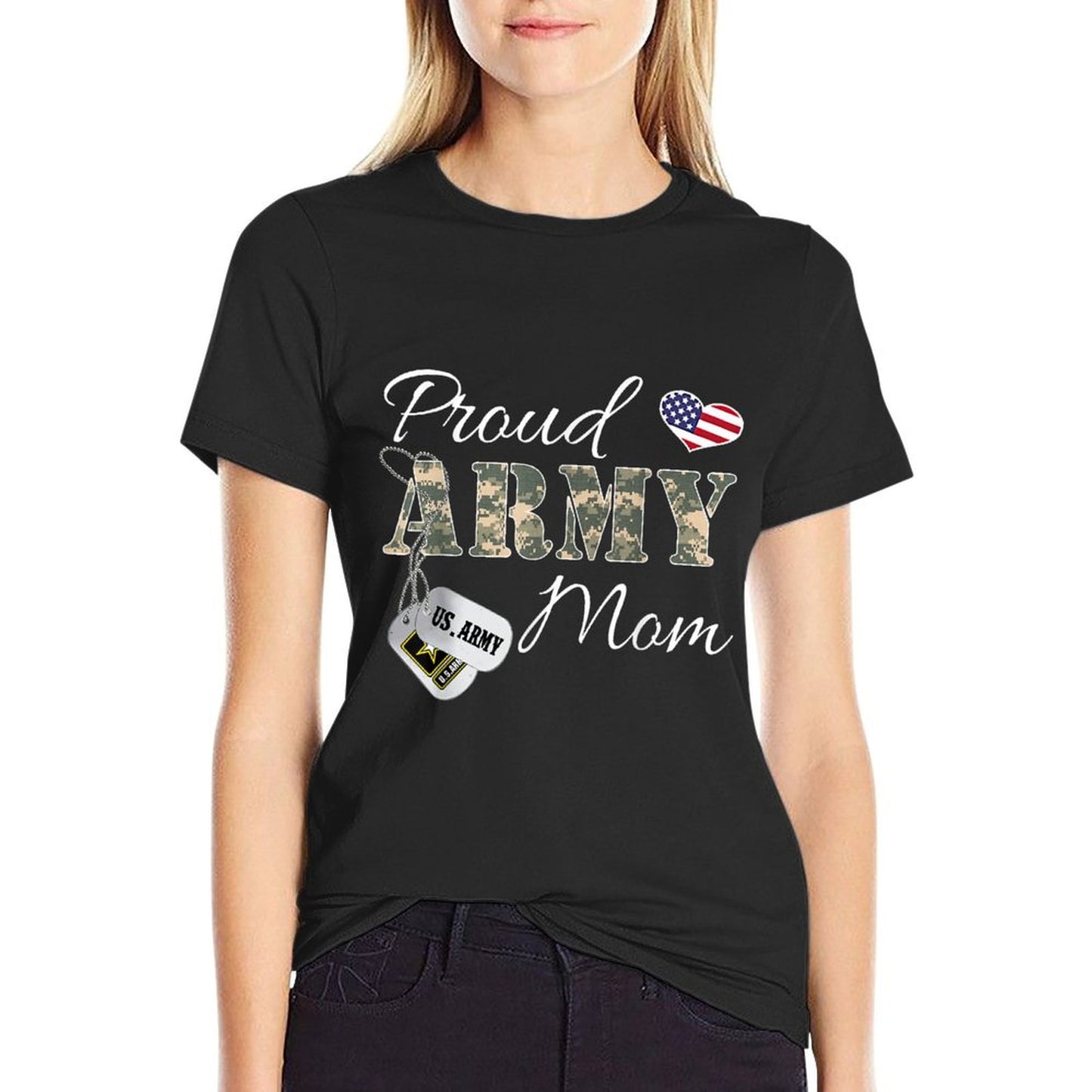 Proud Army Mom Army Graduation Gift Military Mom T-shirt T-Shirt