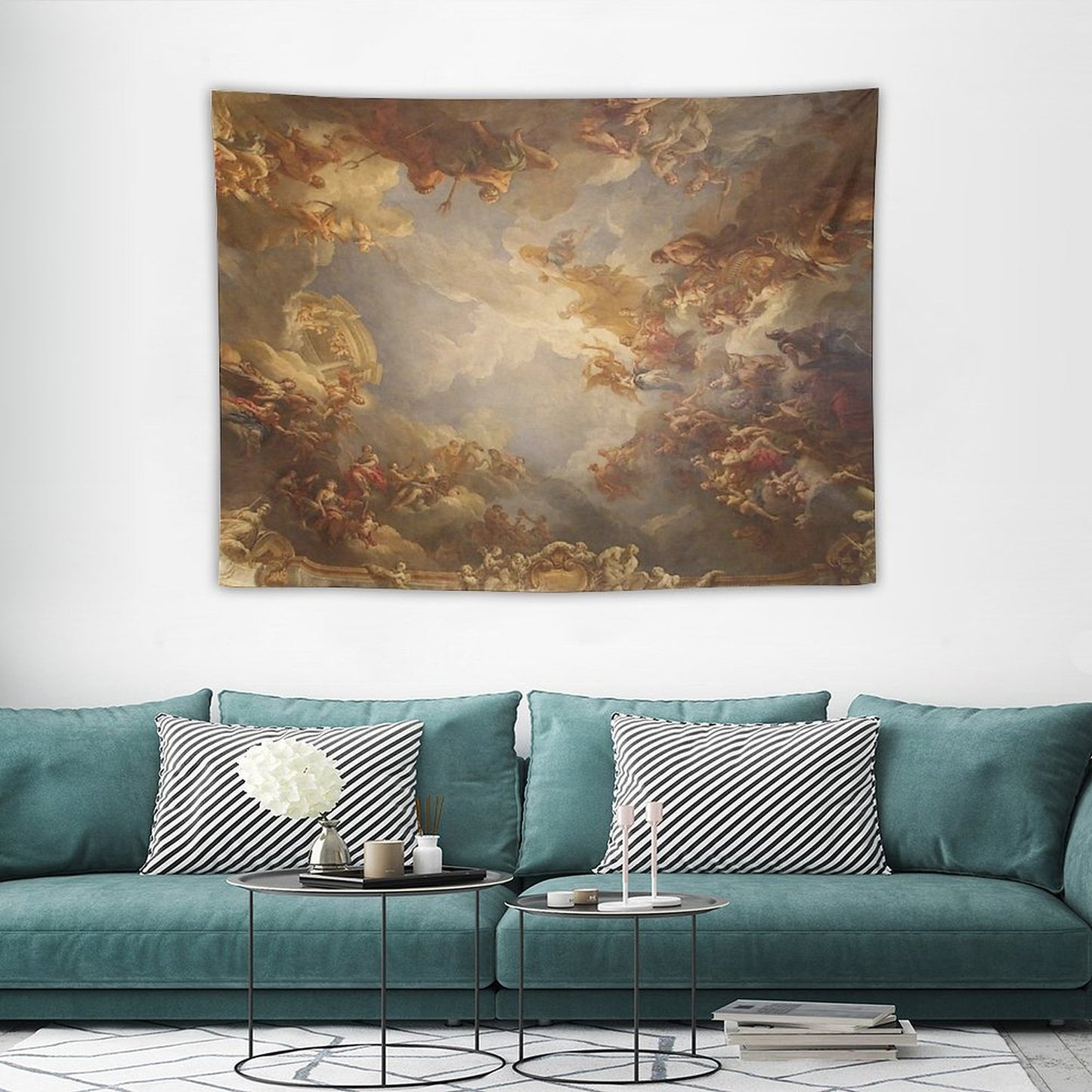 Brown Ceiling at Versailles Renaissance Panting Tapestry