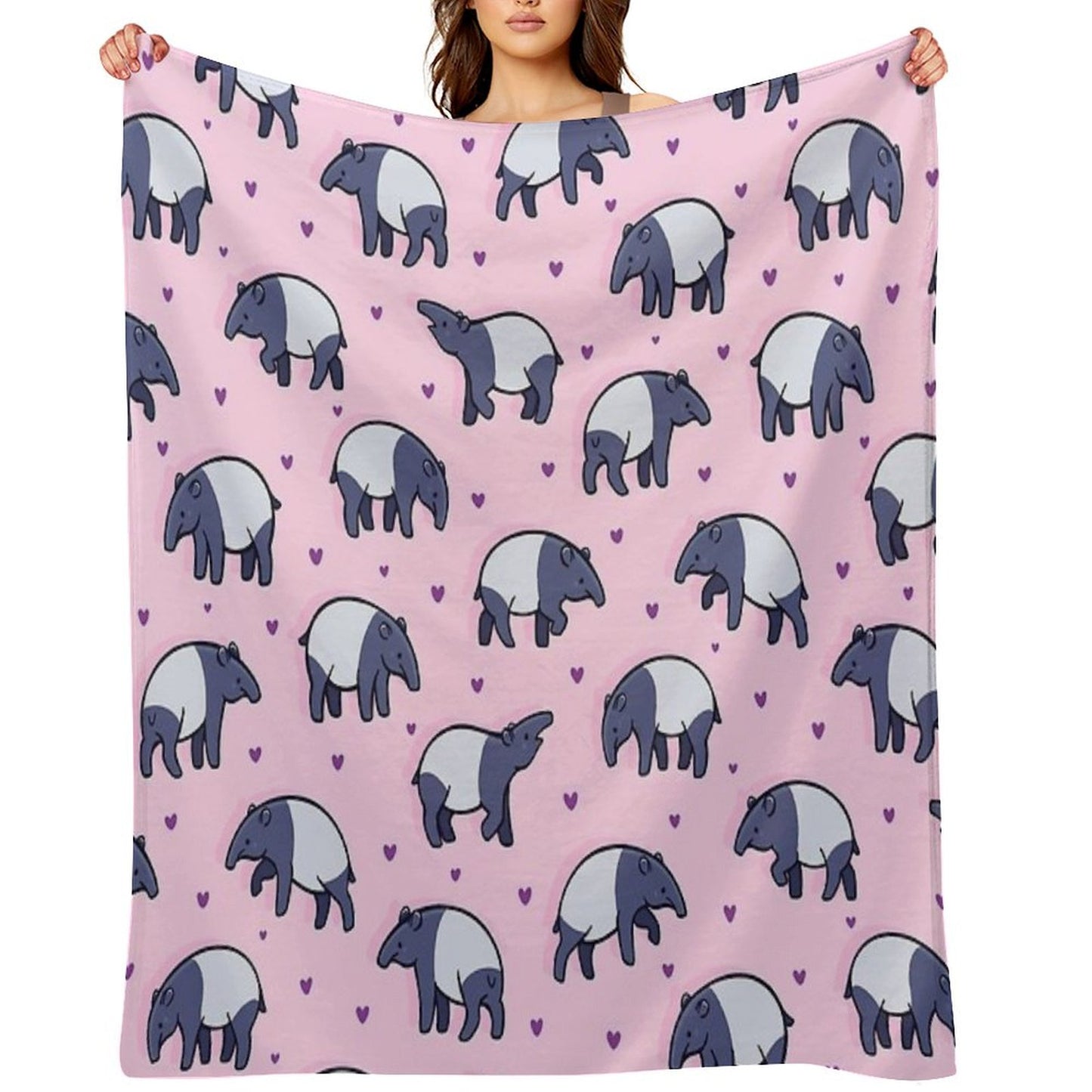 Tiny Tapirs Throw Blanket