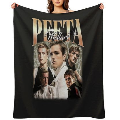 Peeta Mellark Vintage Unisex , Limited Peeta Mellark Vintage T-, Gift Unisex T-, Best Peeta Mellark Sweat Gift Idea Fan Throw Blanket