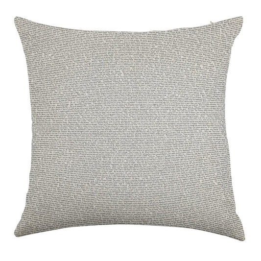 The Entire Bee Movie Script Linen Throw Pillow Cover
