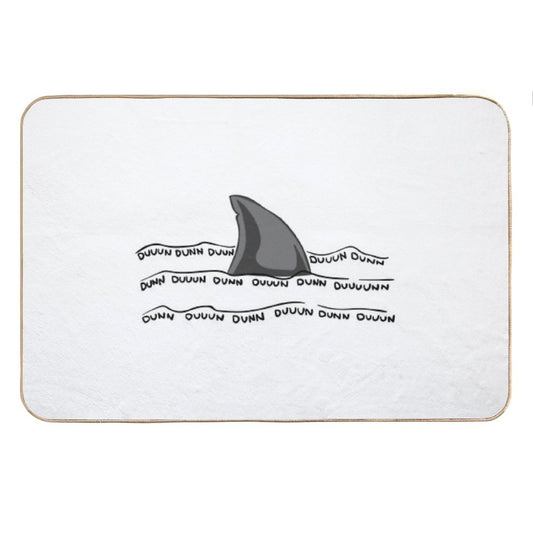 Jaws Funny Shark Melody Motif Bath Mat