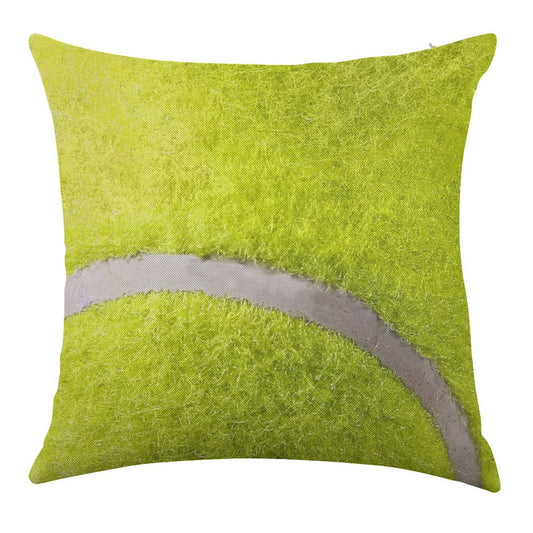 MAN CAVE THROW PILLOW SERIES  - TENNIS BALL Linen Throw Pillow Cover