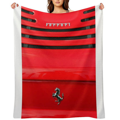 Ferrari Prancing Horse Throw Blanket