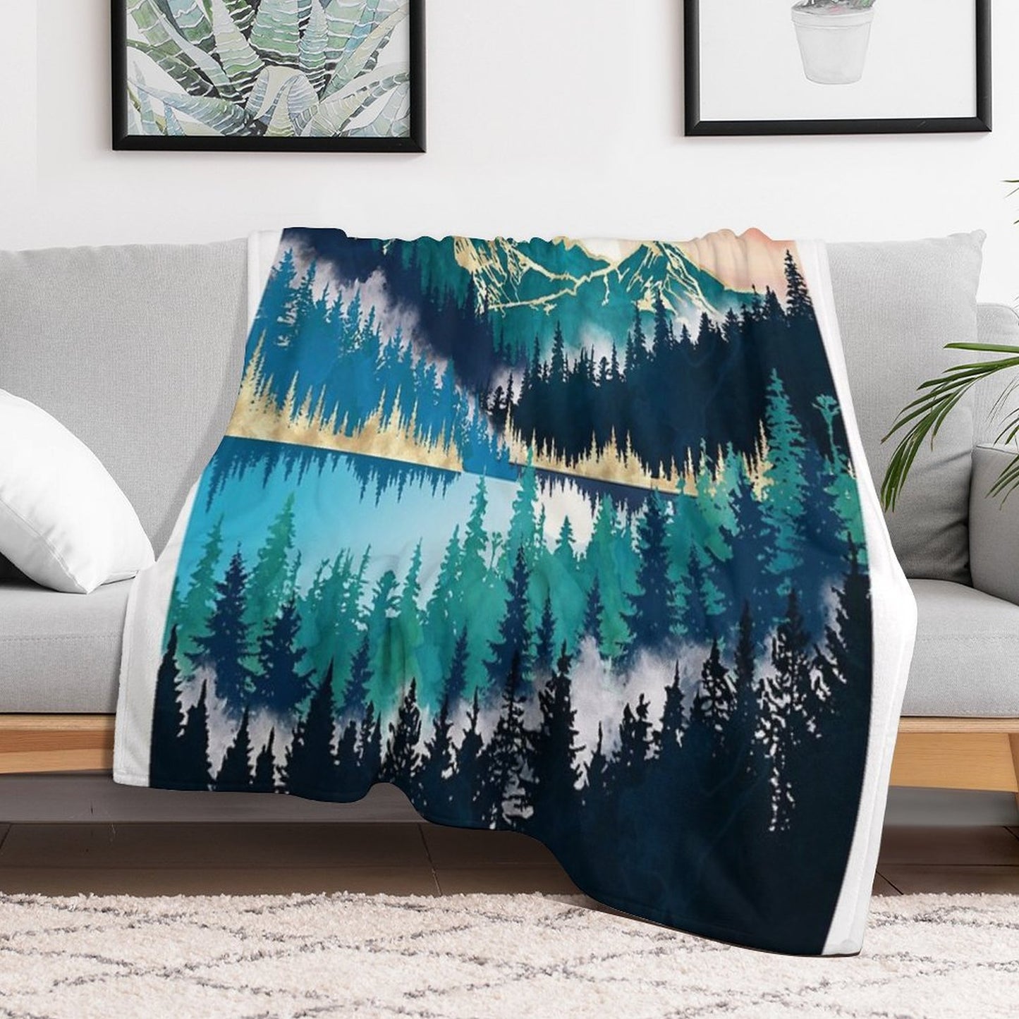 Lake Mist Throw Blanket