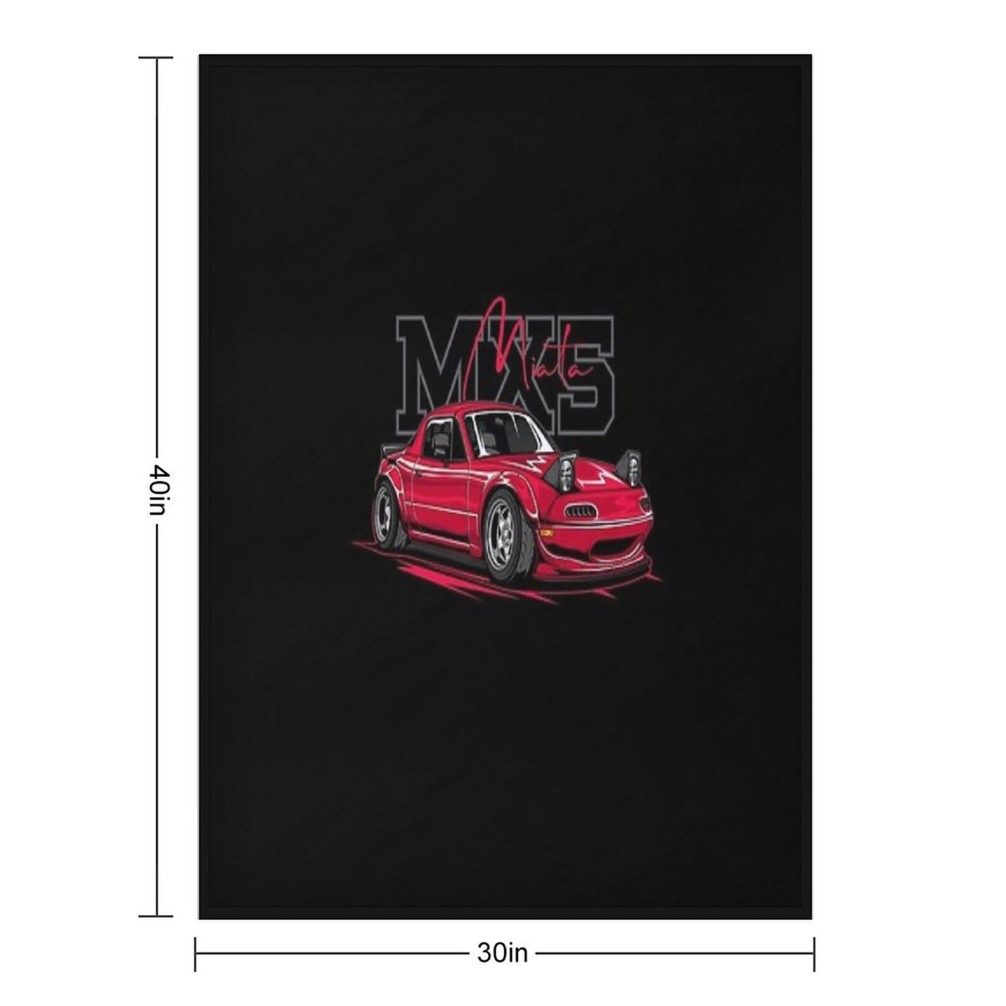 Red Mazda MX5 Miata Throw Blanket