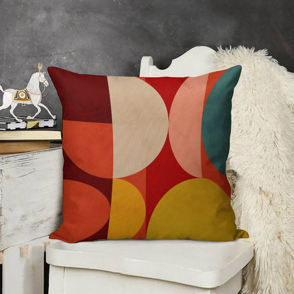 Mid Century 1 Linen Throw Pillow Cover