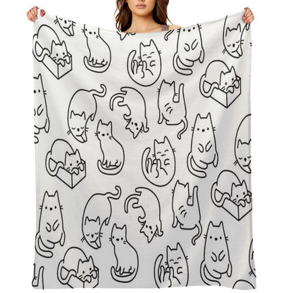 Cats Cats Cats Throw Blanket