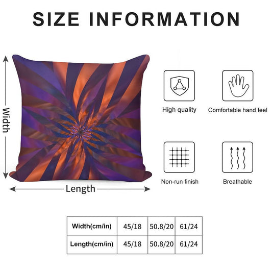 Abstract in Orange And Purple Soft Anti-Pilling Throw Pillow