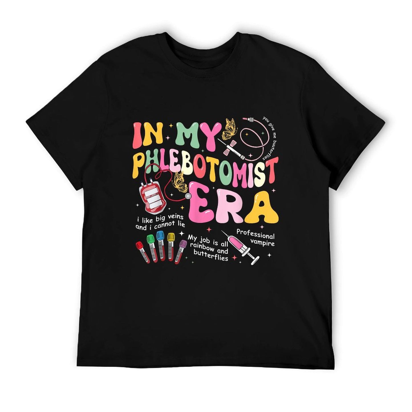 Groovy In My Phlebotomist Era Phlebotomy Tech Phleb Nurse T-Shirt