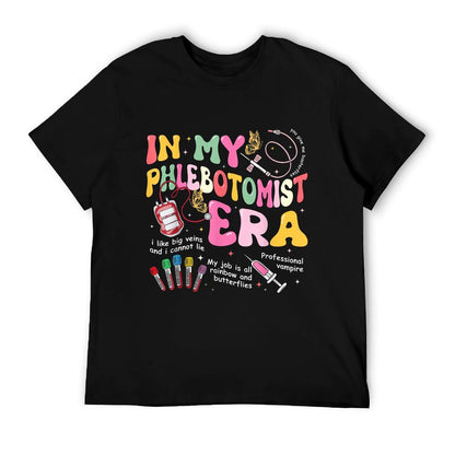 Groovy In My Phlebotomist Era Phlebotomy Tech Phleb Nurse T-Shirt