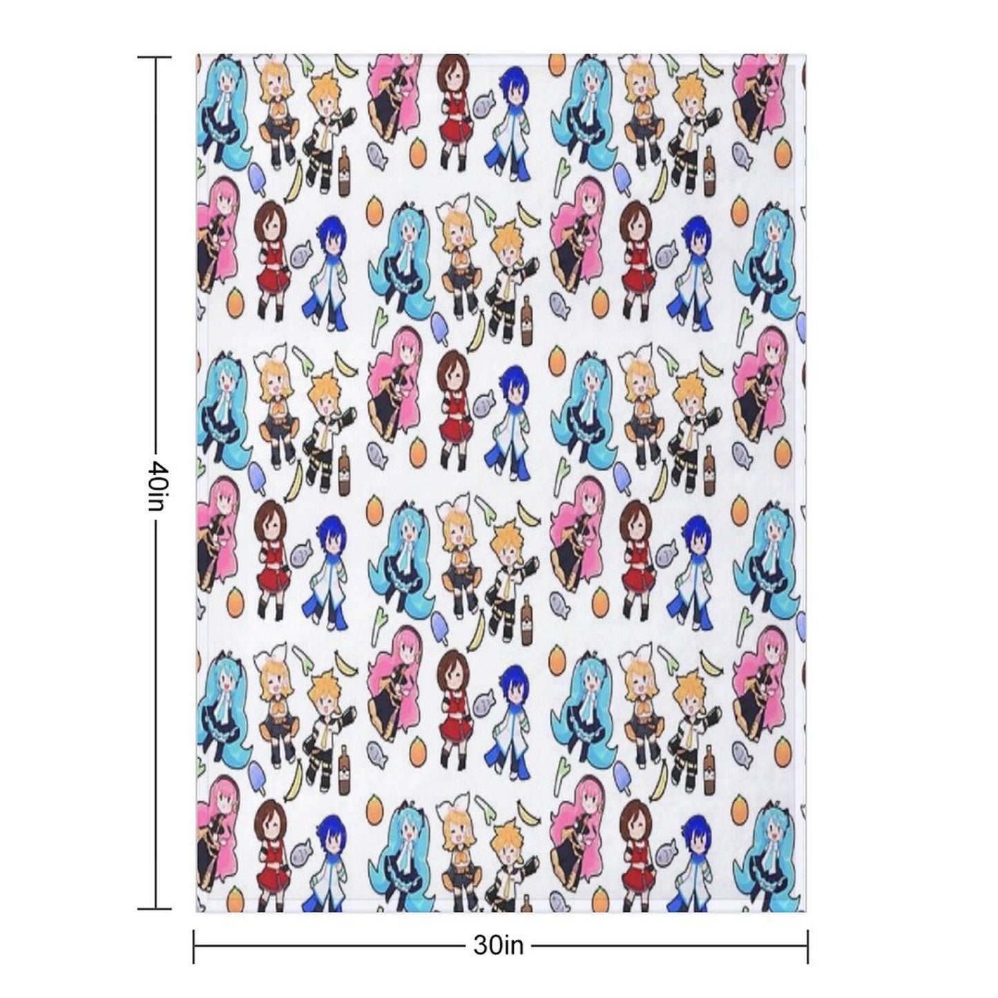 Vocaloid Chibi Chaos! Throw Blanket