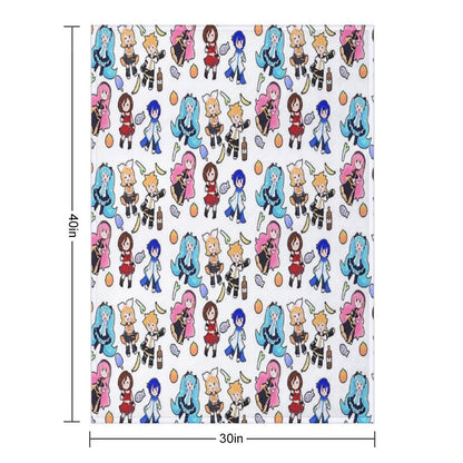 Vocaloid Chibi Chaos! Throw Blanket