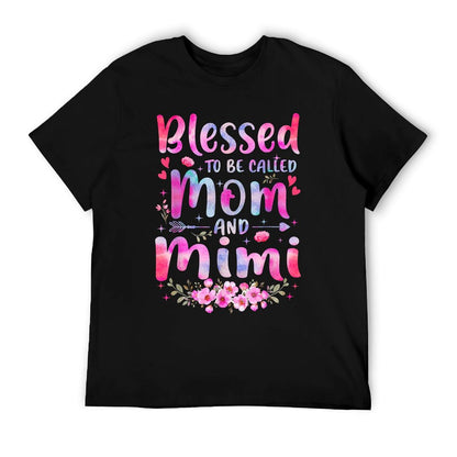 Mother&#39;s Day Blessed To Be Called Mom And Mimi Flowers T-Shirt