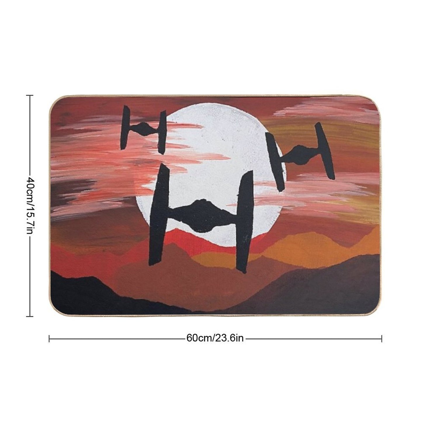Tie Fighter Incoming Bath Mat