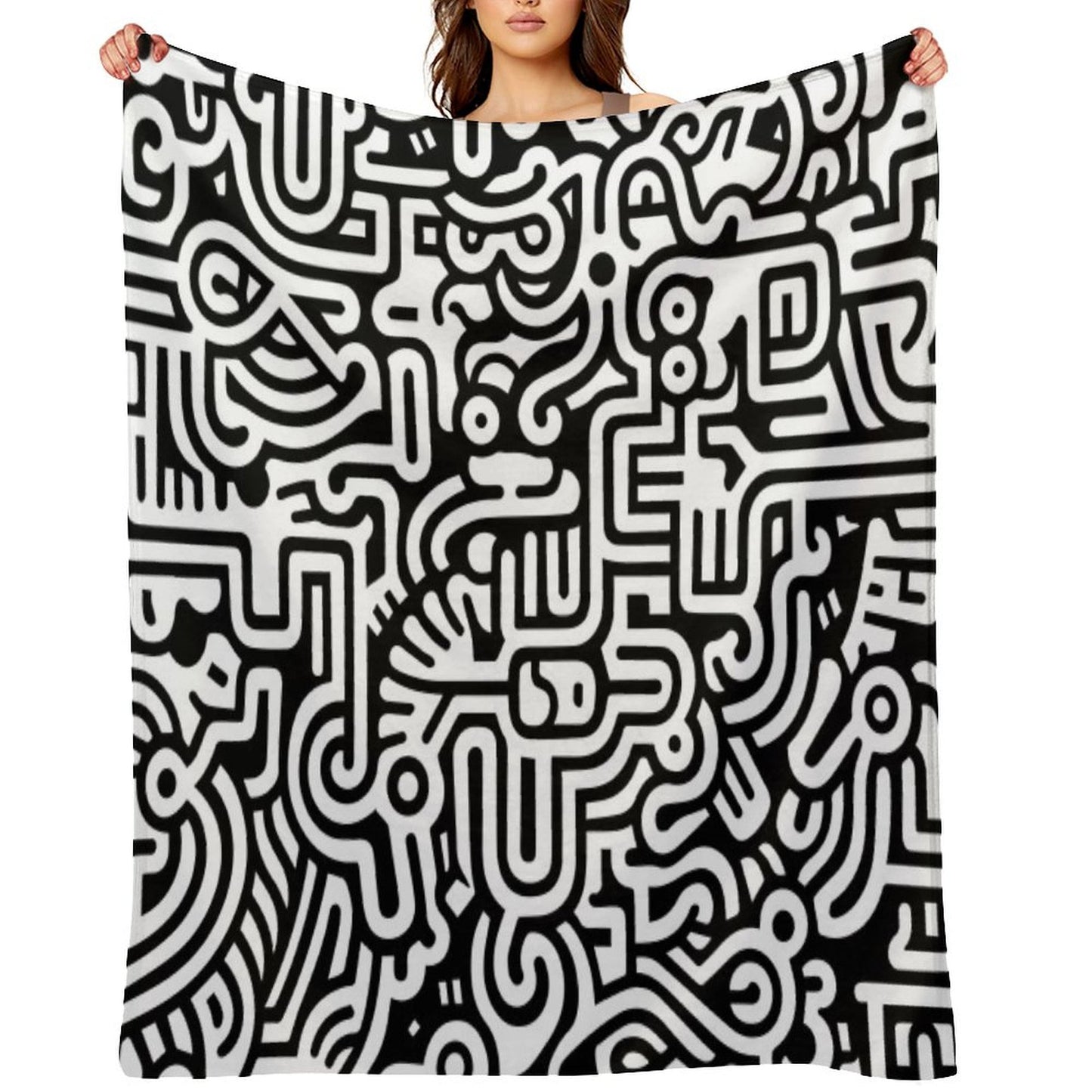 Pop Art Abstract Throw Blanket