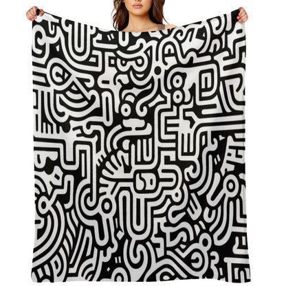 Pop Art Abstract Throw Blanket