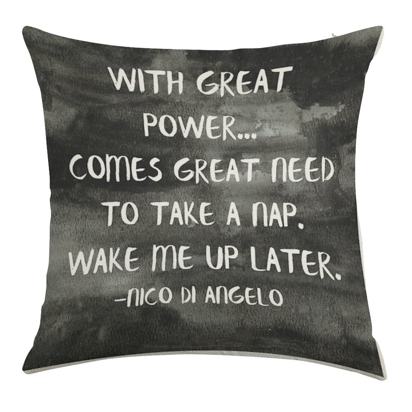 Naps Linen Throw Pillow Cover