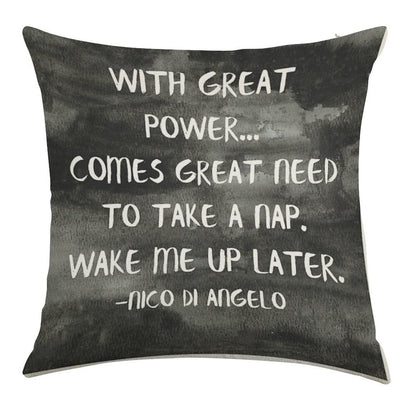 Naps Linen Throw Pillow Cover