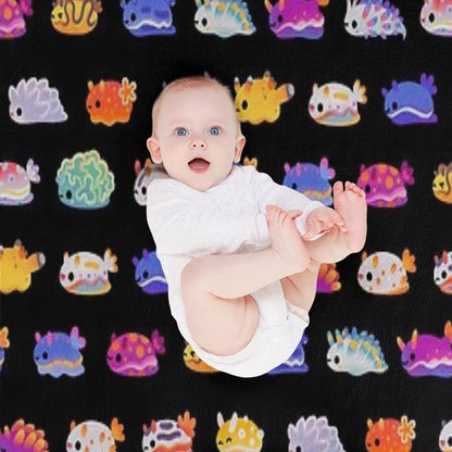 Sea Slug Day Throw Blanket