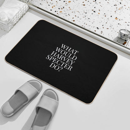 What Would Harvey Specter Do V2 (Black) Bath Mat