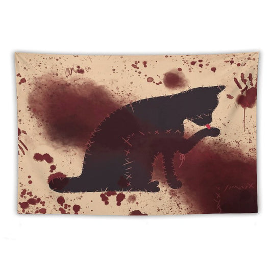 Bloody Cat Flag Tapestry
