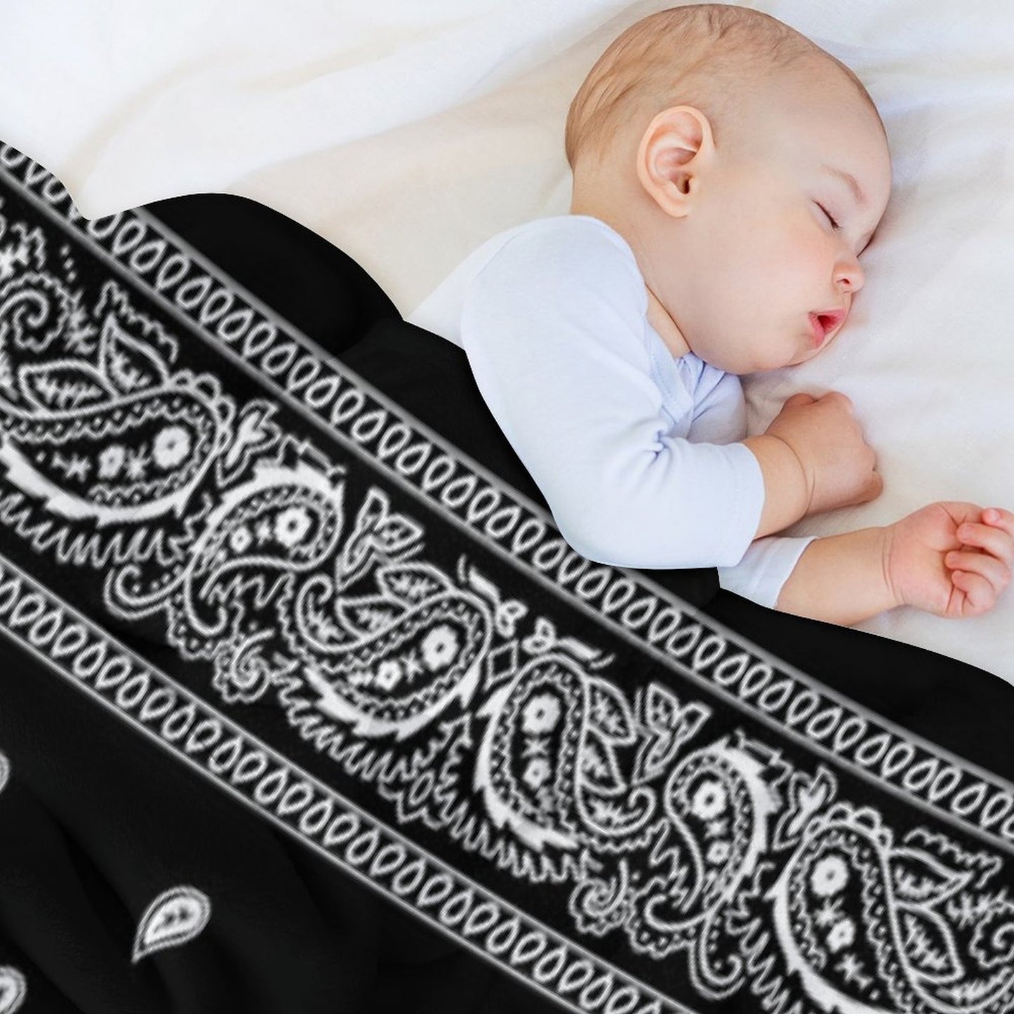 Bandana Black Throw Blanket