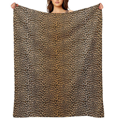Trendy Leopard Print Aesthetic – Wild Animal Pattern Design Throw Blanket