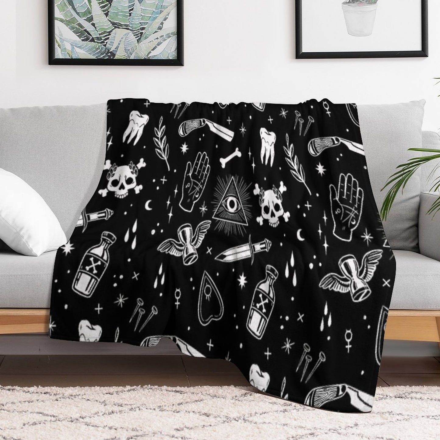 A Few Macabre Things Throw Blanket